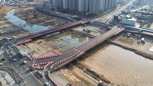 유등교 가설교량 (출처=연합뉴스)