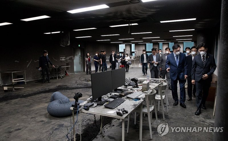 배경훈 장관, 배터리 화재 사고 현장 방문 (출처=연합뉴스)