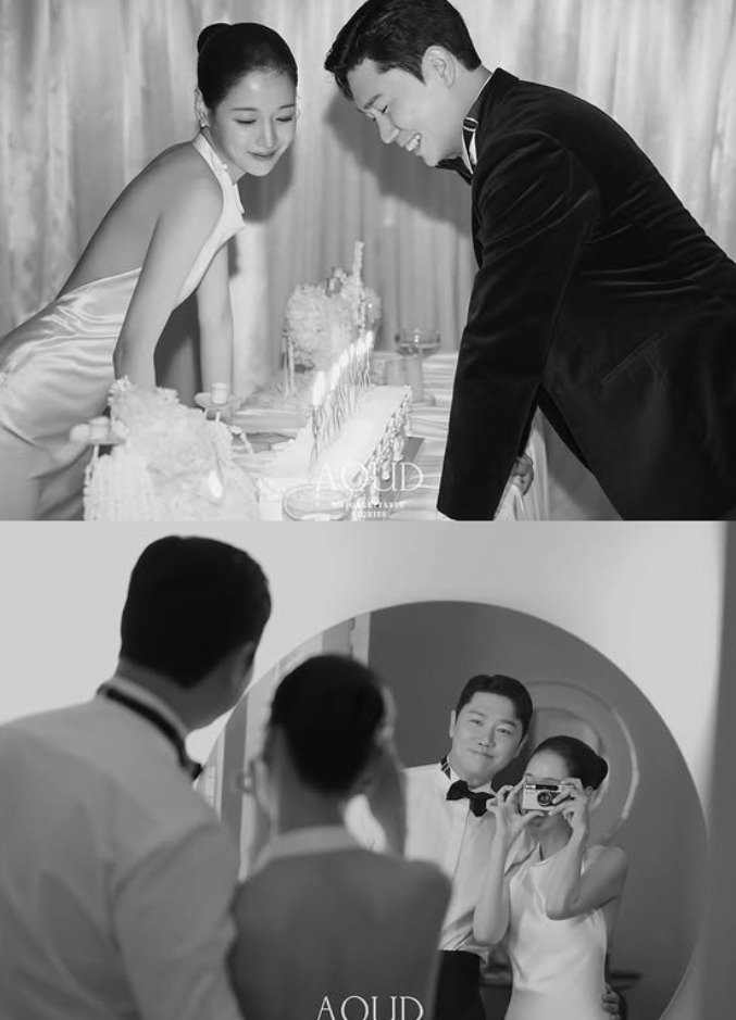 '나는 솔로' 22기 옥순♥경수 재혼…딥키스 담은 웨딩화보 공개