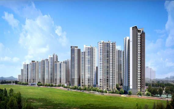 [청주센텀 푸르지오 자이 주경 투시도]