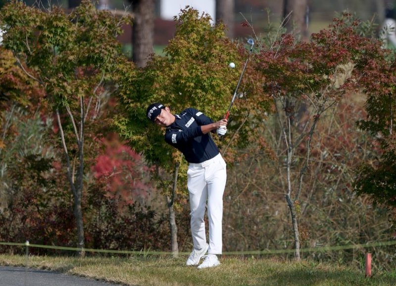 아이언샷 날리는 옥태훈 (출처=연합뉴스)