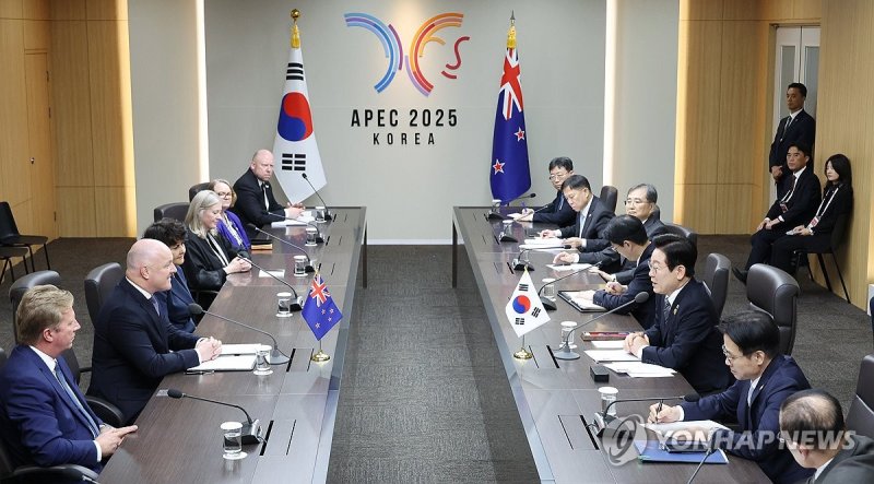 한-뉴질랜드 양자회담 (출처=연합뉴스)