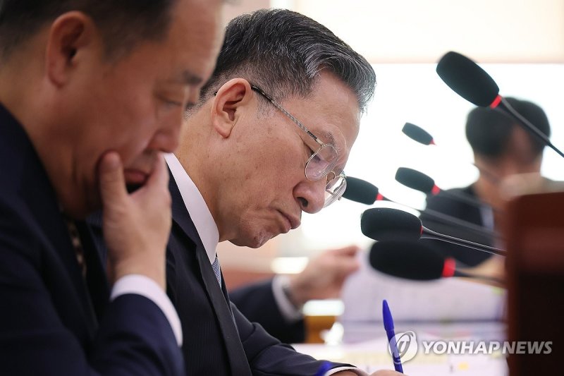 종합감사 출석한 정성호 법무부 장관 (출처=연합뉴스)