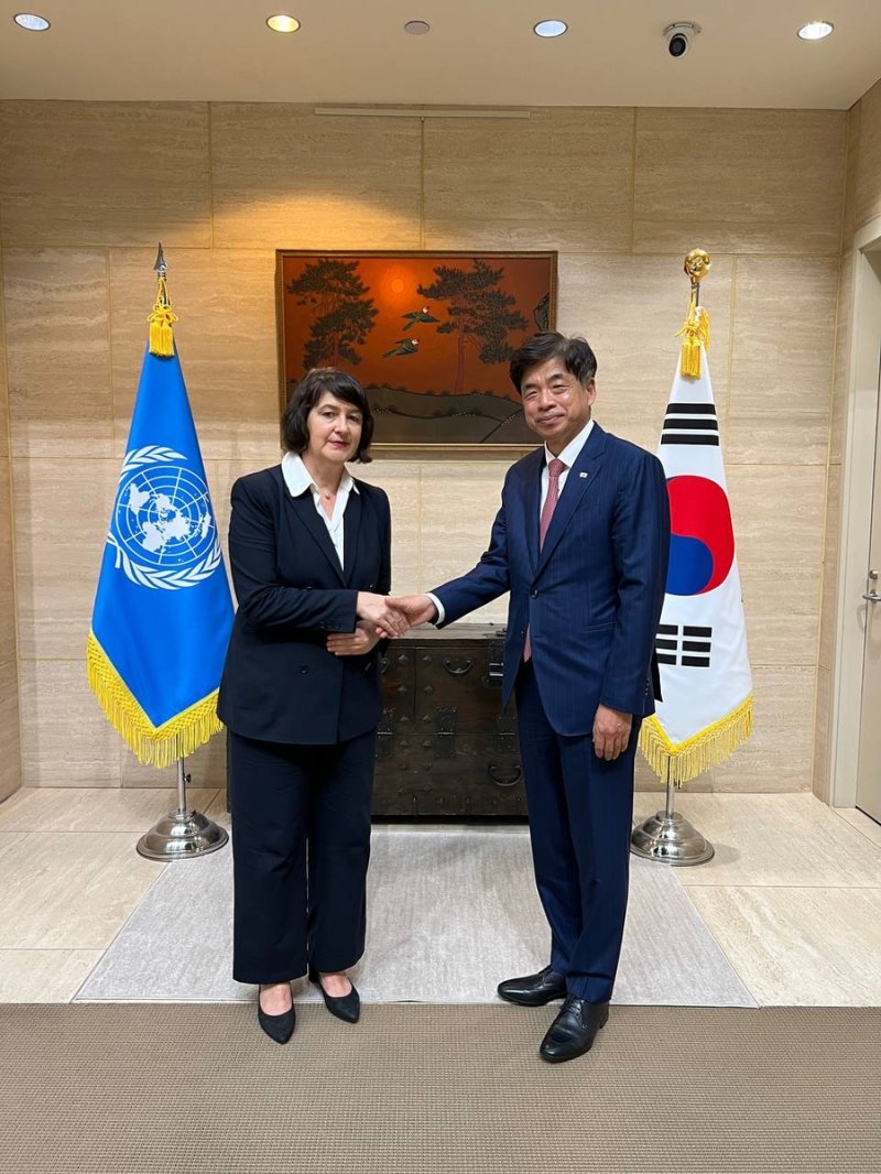 차지훈 유엔대사, 유엔 인신매매 특별보고관 면담 (출처=연합뉴스)
