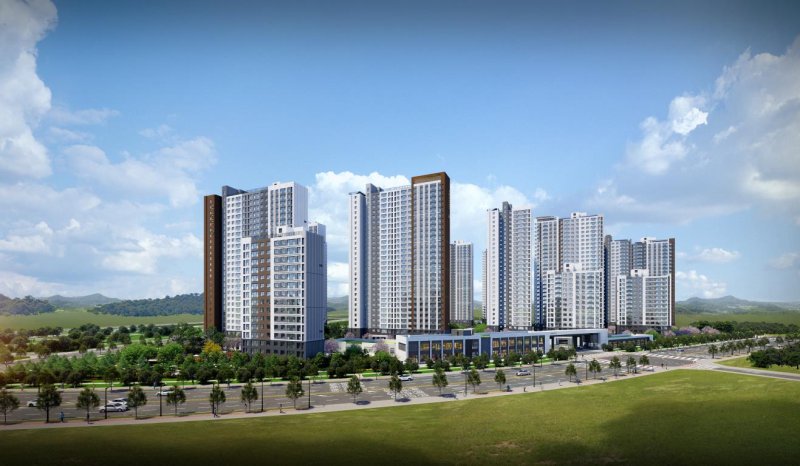 경기 김포시 '풍무역 푸르지오 더 마크' 투시도. 대우건설 제공