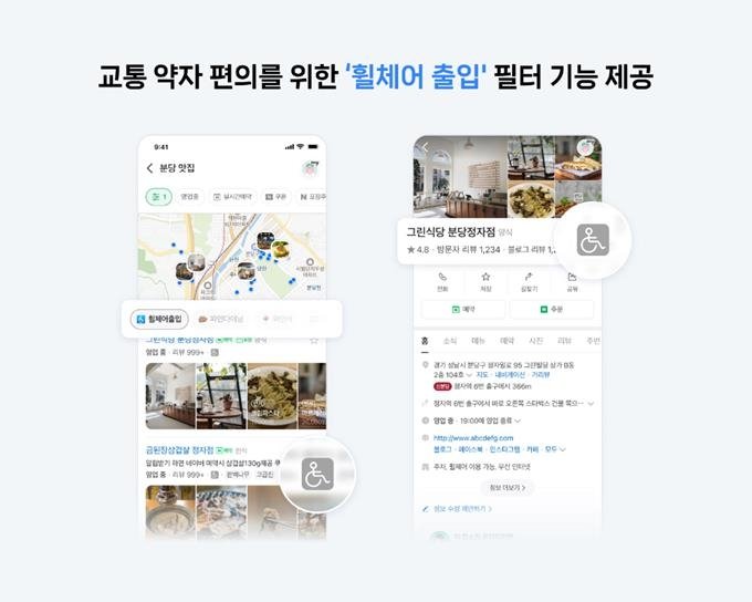 네이버 휠체어 필터 (출처=연합뉴스)