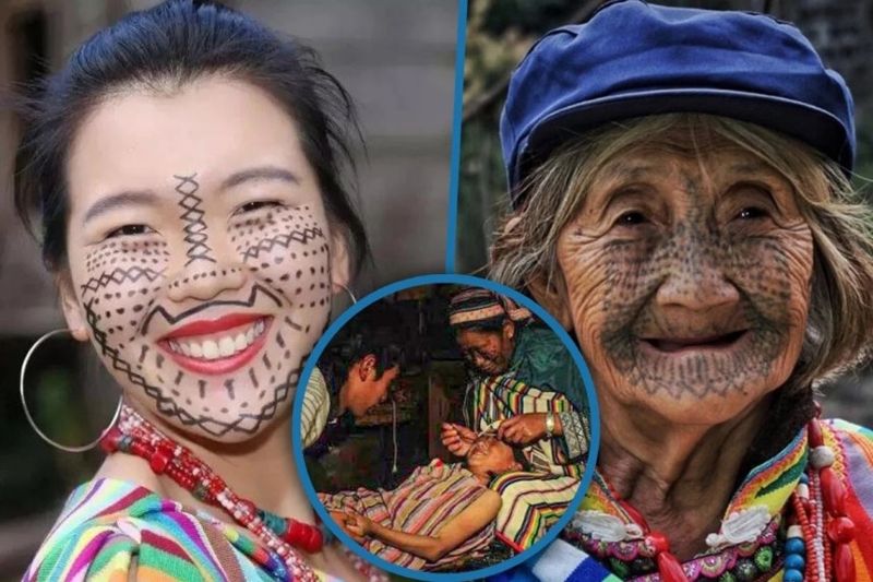 못 생겨 보이려고 여자 얼굴에 문신을... 중국 소수민족 화제