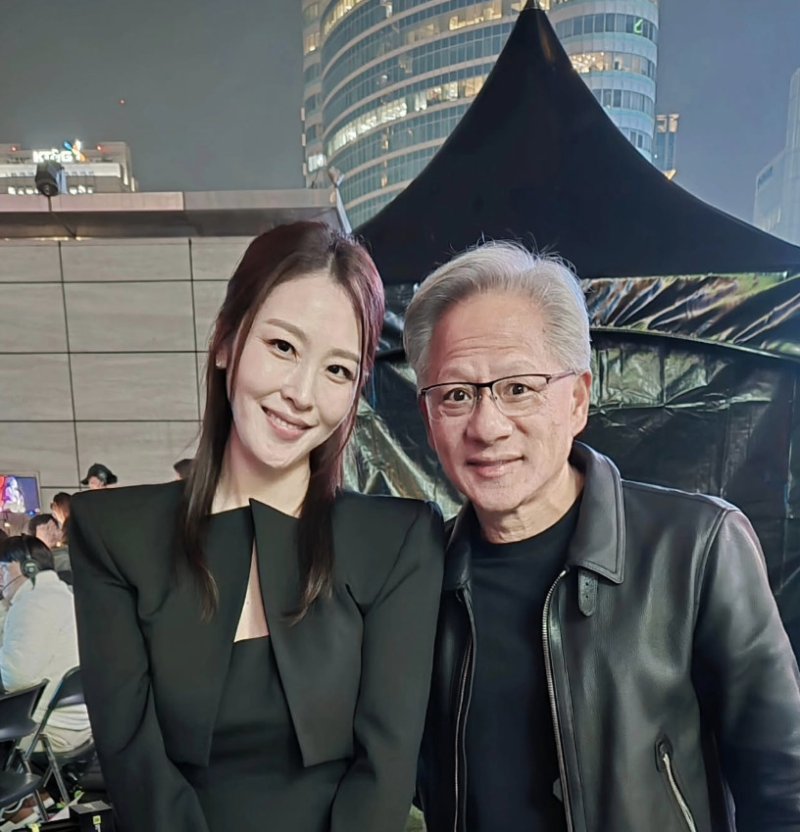 신아영, 젠슨 황 엔비디아 CEO 만났다…이현이 부러워 [N샷]