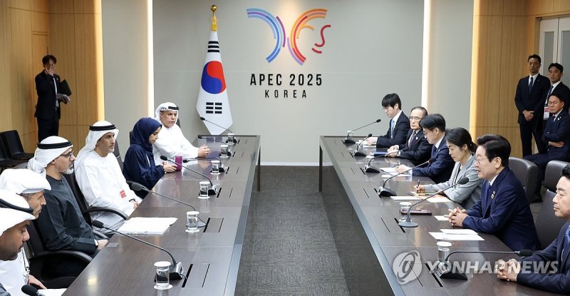 이재명 대통령, UAE 왕세자 면담 (출처=연합뉴스)