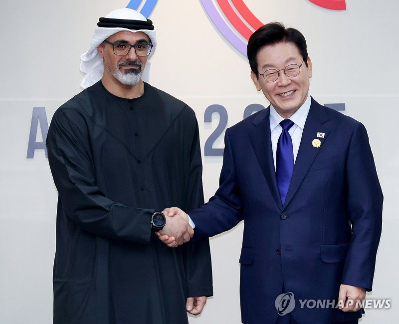 이재명 대통령, UAE 왕세자 면담 (출처=연합뉴스)