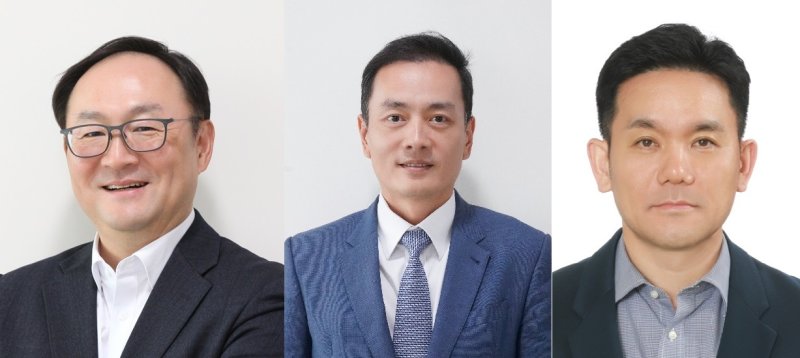 윤성노 동원시스템즈 패키징사업부문 대표, 이진욱 동원기술 투자 대표이사, 정해철 동원홈푸드 중국법인장(동원그룹 제공)