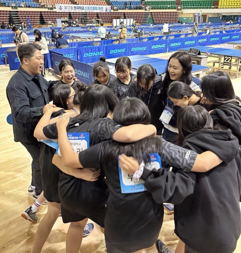 전북 익산시와 익산시체육회가 전국 단위 학교스포츠클럽 축전을 유치한 가운데 지난해 열린 학교스포츠클럽 탁구대회 모습(익산시 제공. 재판매 및 DB 금지)
