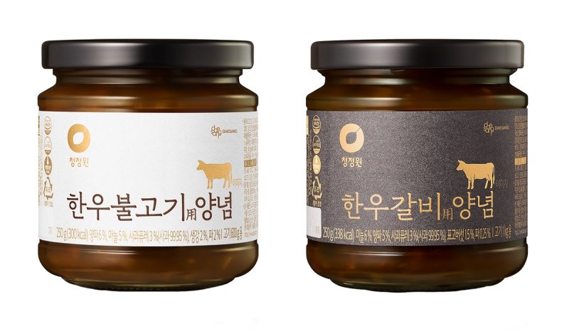 대상 청정원 '한우갈비양념'과 '한우불고기양념' (출처=연합뉴스)