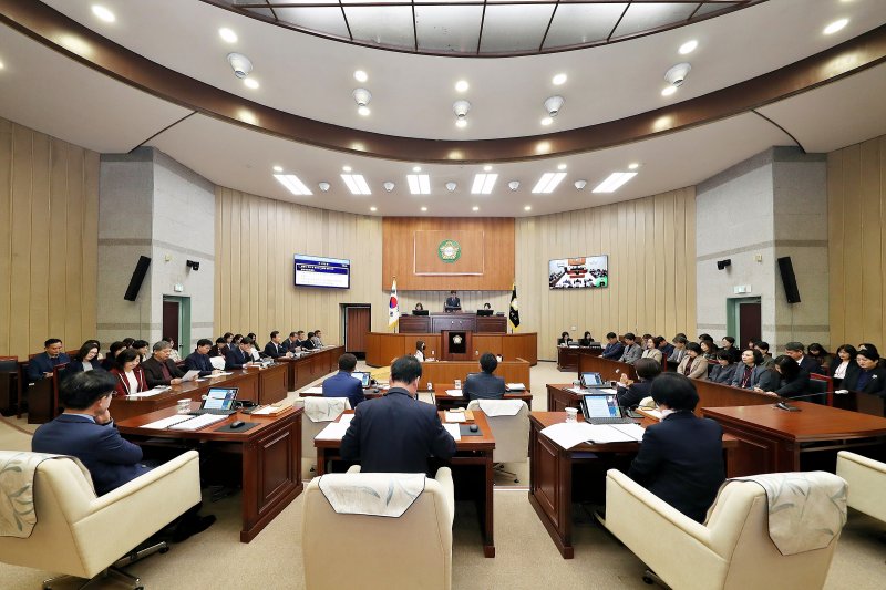 [의왕=뉴시스] 의왕시 의회 본회의장 모습.(사진=의왕시 의회 제공).2025.11.01.photo@newsis.com