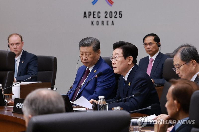 이재명 대통령, APEC 정상회의 2세션 발언 (출처=연합뉴스)