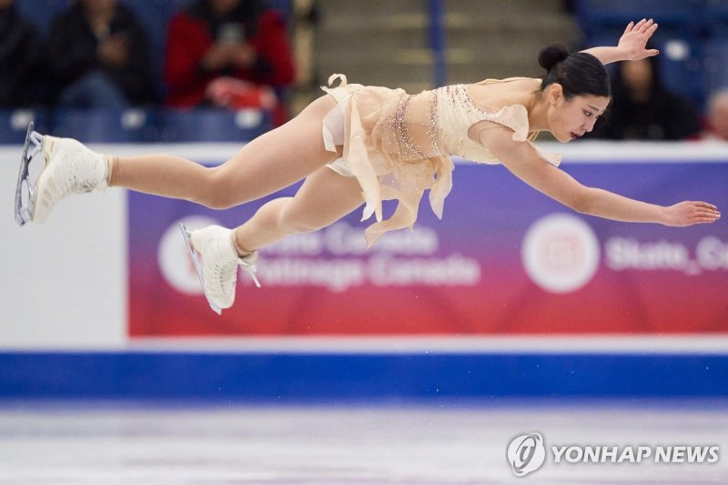 쇼트프로그램 연기에 나선 윤아선 (출처=연합뉴스)