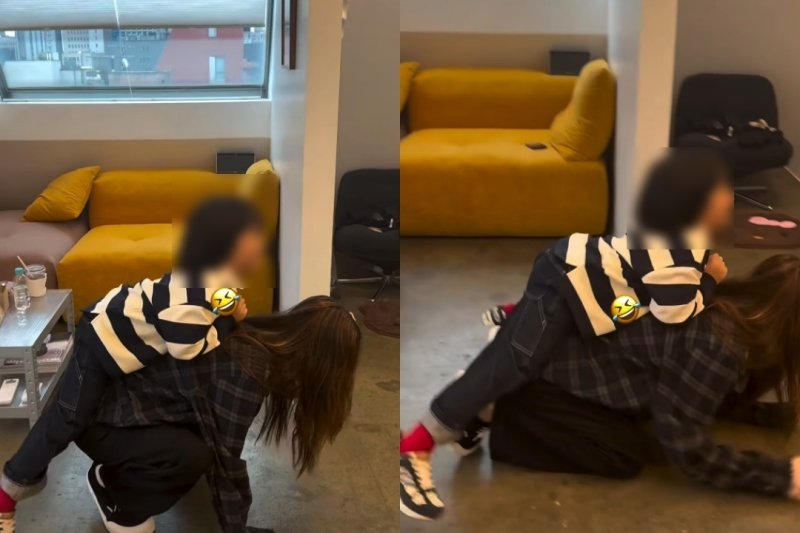 고현정, 아이 업으려 아슬아슬…'꽈당' 넘어져도 화기애애