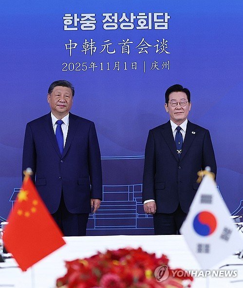 한중정상, 정상회담 기념촬영 (출처=연합뉴스)