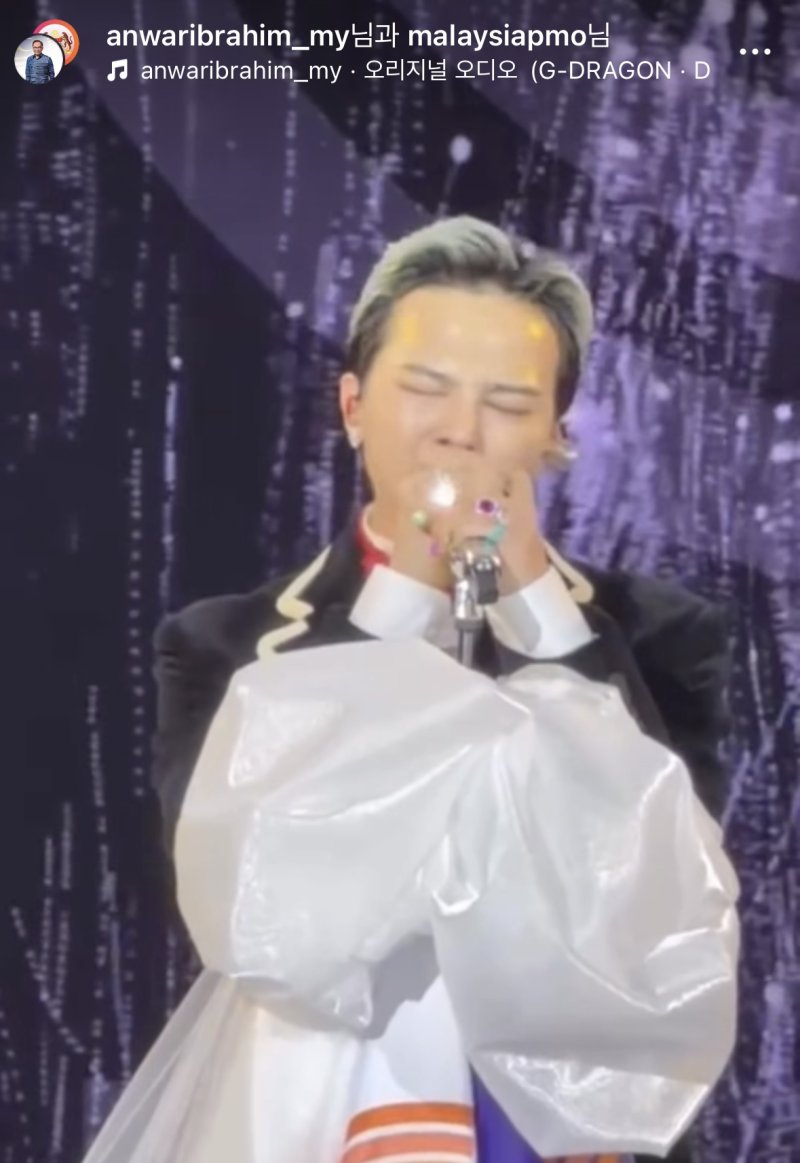 말레이 총리, 지드래곤 APEC 무대 샤라웃…'직캠' 영상 공유