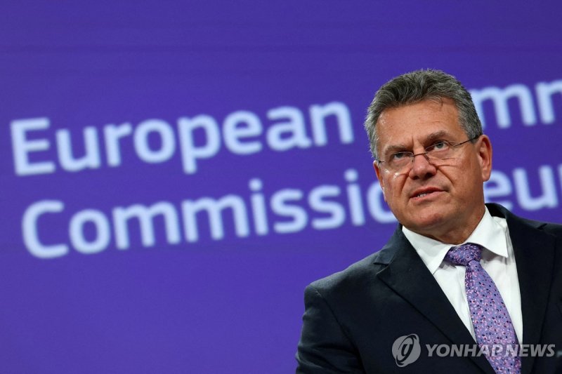 셰프초비치 EU 무역 집행위원 (출처=연합뉴스)