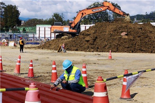 SK AI DC 울산 현장에서 기초공사 중인 모습 (출처=연합뉴스)