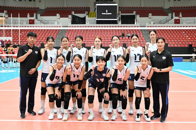 한국 여자배구 16세 이하(U-16) 대표팀 (출처=연합뉴스)