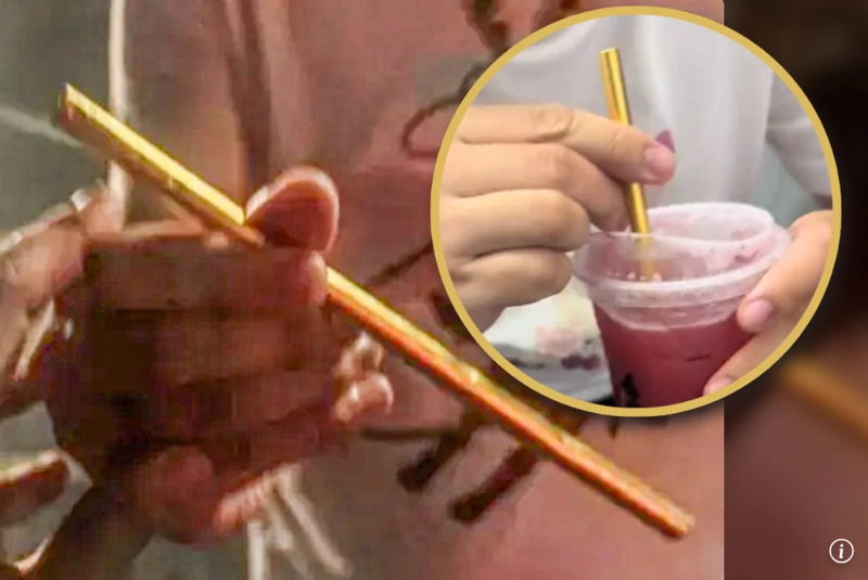 '2천만원' 금 빨대 만든 中 남성 "밀크티 마시려고…" 당혹