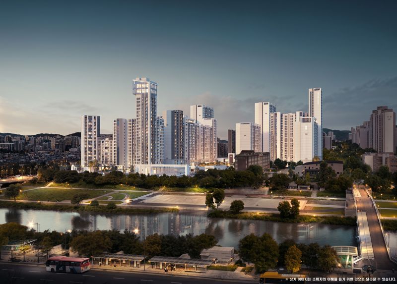 더샵 분당티에르원 투시도. 느티마을 3단지 리모델링주택조합 제공