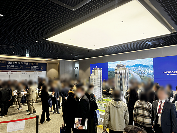 평촌 롯데캐슬 르씨엘 견본주택 모습. 롯데건설 제공