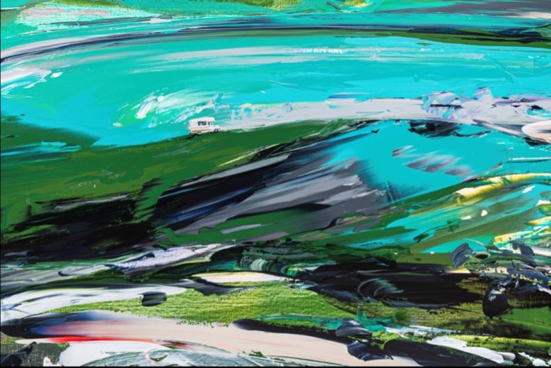 강민석 Paint Desert #08 90.9×50.2cm Acrylic on canvas 2024. 갤러리유피 제공