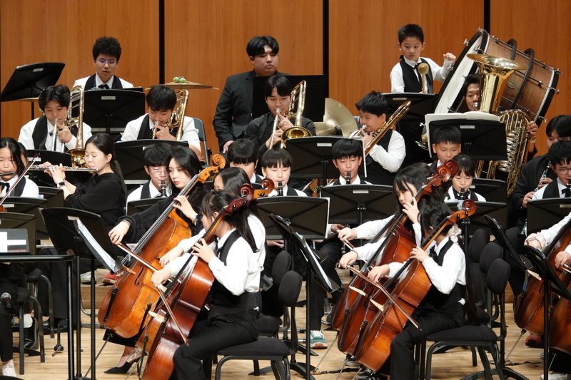 [창녕=뉴시스] 정기연주회 오케스트라 합주 모습. (사진= 창녕군 제공) 2025.11.03. photo@newsis.com *재판매 및 DB 금지