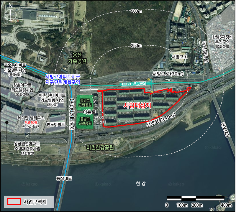 서울 용산구 서빙고 신동아아파트 위치도. 서울시 제공