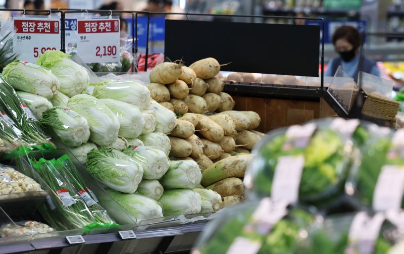 롯데마트 서울역점의 채소 코너. ⓒ News1 오대일 기자