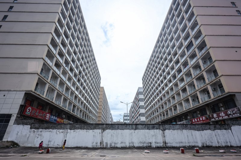 18일(현지시간) 캄보디아 시아누크빌 내 범죄단지로 알려진 건물. 2025.10.18/뉴스1 ⓒ News1 김도우 기자