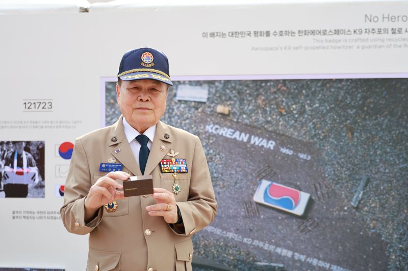 지난 6월 대전 한화생명볼파크에서 열린 한화 방산 3사 국가유공자 초청 야구관람 행사에 참석한 대한민국 월남전참전자회 대전광역시지부장 정병무 국가유공자. 한화에어로스페이스 제공