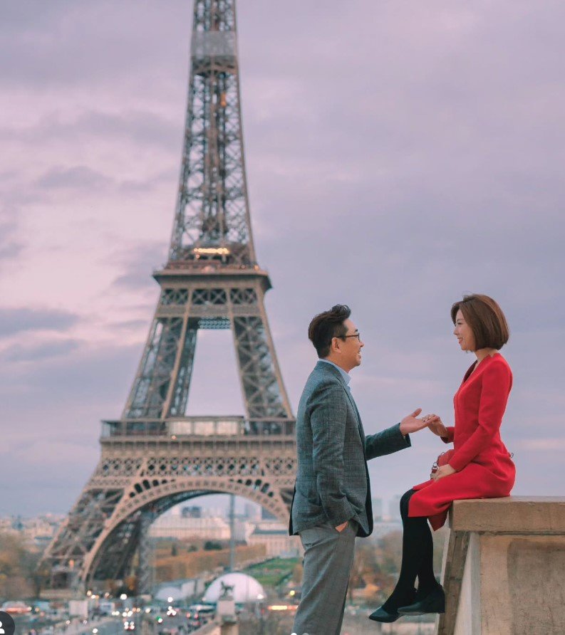 [서울=뉴시스] 고(故) 백성문 변호사와 김선영 아나운서. (사진=백성문 인스타그램 캡처) 2025.11.04. photo@newsis.com *재판매 및 DB 금지