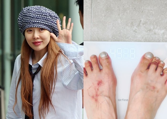 '한달 만에 폭풍 다이어트' 현아, 49㎏ 인증…앞자리 바꾸기 힘들어