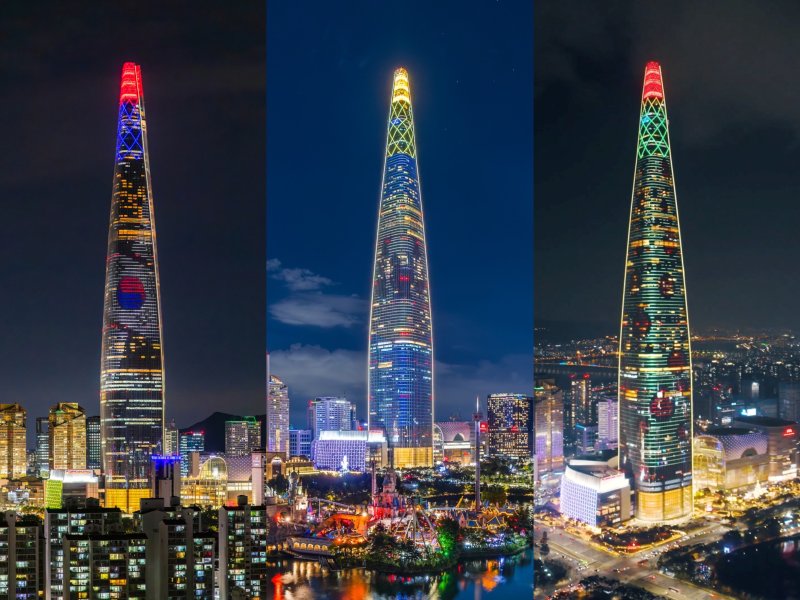 롯데월드타워 미디어파사드 시그니처 콘텐츠(롯데물산 제공)