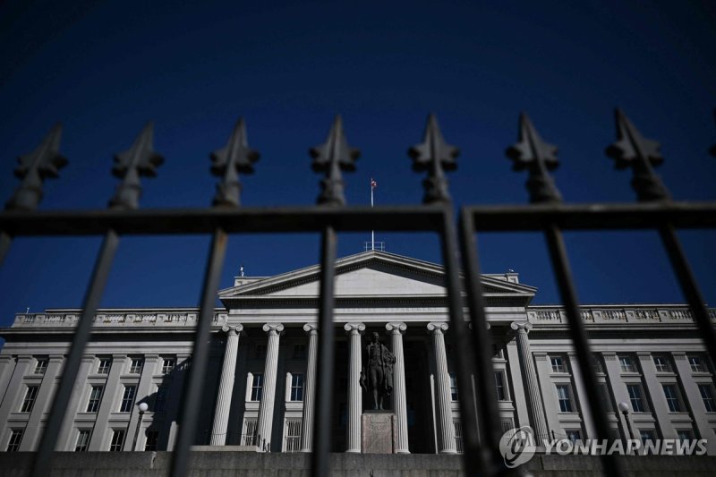 미 워싱턴DC의 재무부 청사 (출처=연합뉴스)