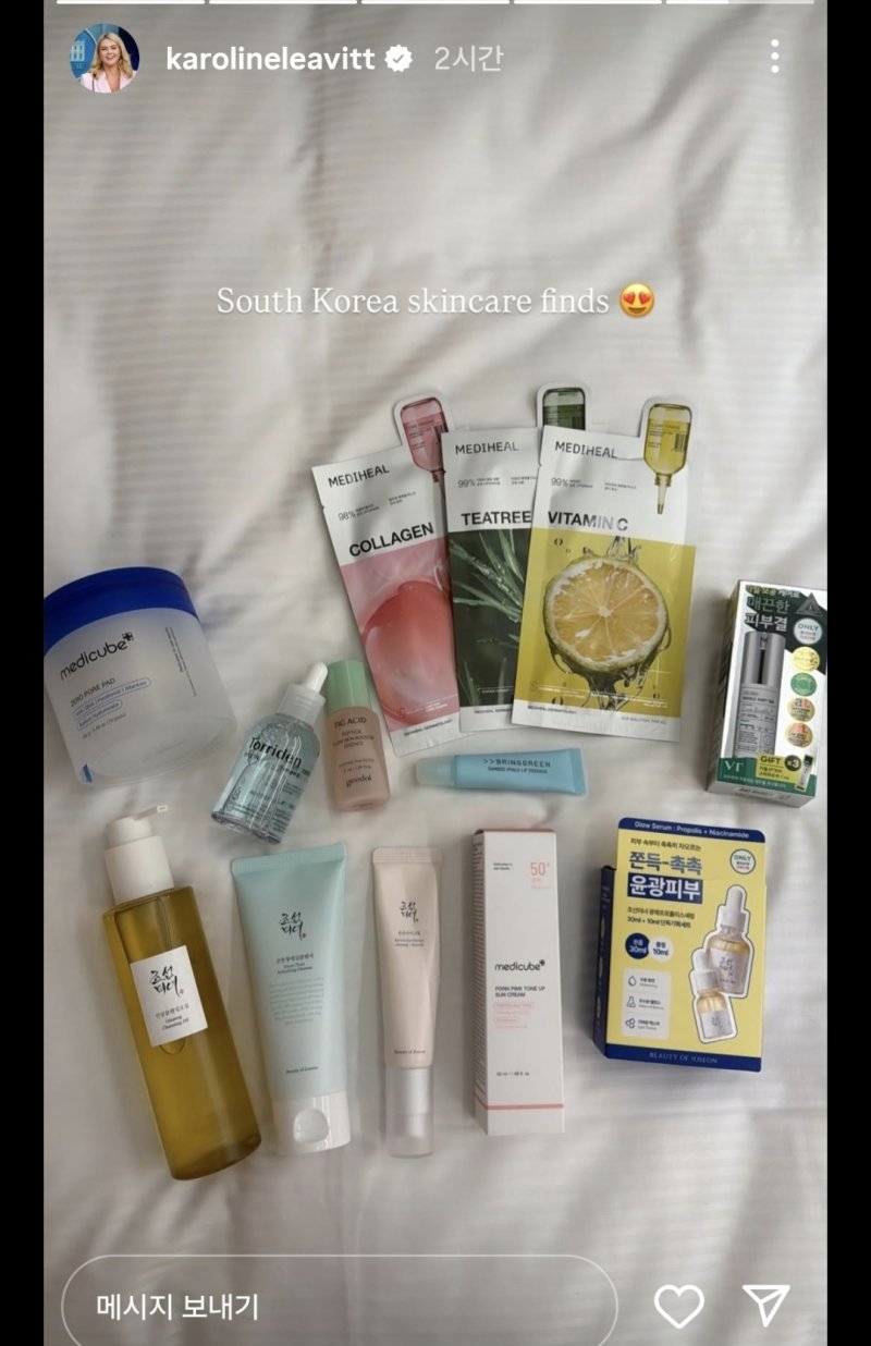 (사진=레빗 대변인 인스타그램 스토리 캡처) *재판매 및 DB 금지