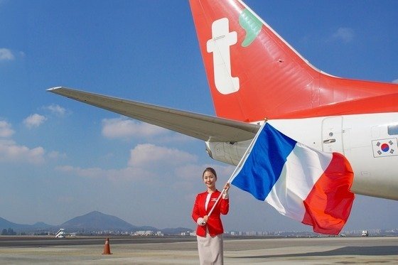 지난 8월 티웨이항공 인천-파리 노선이 취항 1주년을 맞은 모습(자료사진. 티웨이항공 제공). 2025.08.28.