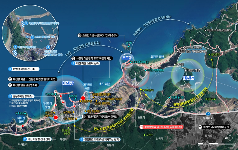 고성 대진항 사업계획도. 강원도