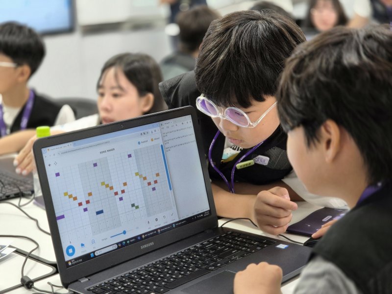 로봇교육 현장.(주식회사 도로)