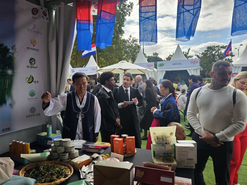 파리 국제 미식박람회에서 한국도로공사가 운영한 한국관 부스 모습. 도로공사 제공