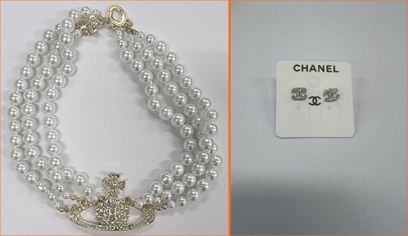 [대전=뉴시스] 세관당국에 적발된 짝퉁 장신구들. (사진=관세청 제공) 2025.11.05. photo@newsis.com *재판매 및 DB 금지