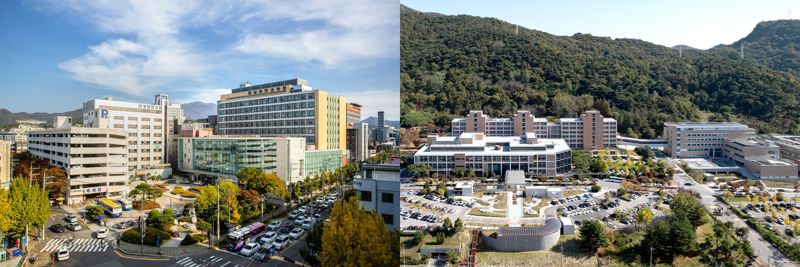 전남대병원(왼쪽)과 화순전남대병원(오른쪽)은 건강보험심사평가원에서 실시한 결핵·만성폐쇄성폐질환 적정성 평가에서 모두 최고 등급인 1등급을 획득하며 호흡기 질환 분야의 우수한 진료 역량을 다시 한 번 입증했다고 5일 밝혔다. 전남대병원·화순전남대병원 제공