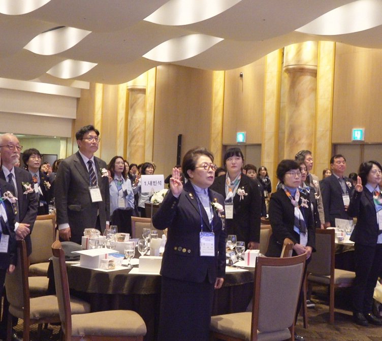 [서울=뉴시스] 김종희 상명대 총장이 '한국걸스카우트연맹 지도자 전국대회'에 참가했다. (사진=상명대 제공) 2025.11.05. photo@newsis.com *재판매 및 DB 금지