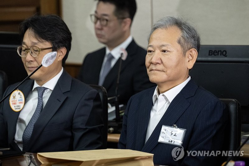 피고인석에 앉은 이상민 전 장관 (출처=연합뉴스)