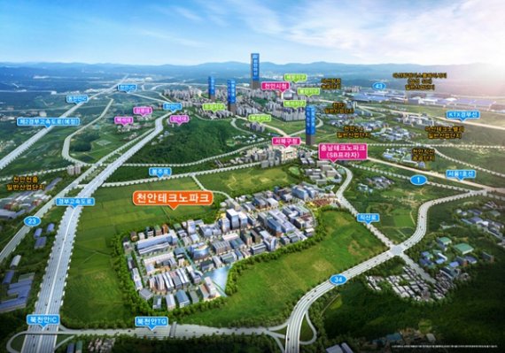 천안테크노파크 광역조감도
