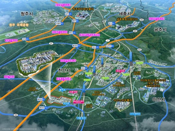 천안테크노파크 지역도